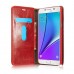 Samsung Galaxy Note 5 - Caseme Vintage Luxury Slim Flip PU Leather Stand Protective Phone Cover Case - Red
